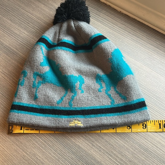 NWOT Grey, Black, & Turquoise Knit Unicorn Hat with Pom from Purveyors o… - Picture 3 of 7